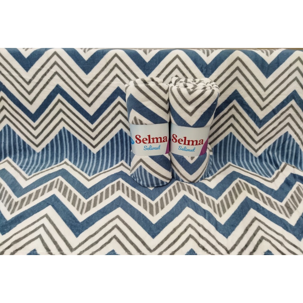 INFORMA Selimut Flanel/Selimut Hangat/Selimut Hotel/Selimut Lembut-Selma ZIGZAG 140