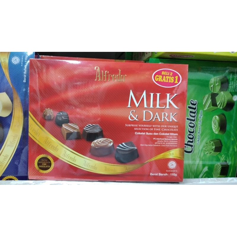 

Alfredo Coklat Milk & Dark Buy 2 get 1 free Bisa Packing Hampers