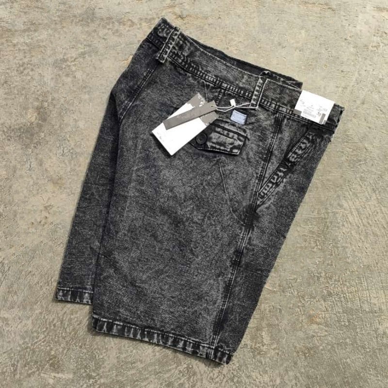 Celana Jins Pendek Pria Boardshort Hitam celana pendek jean pria celana pendek snow jeans wash premi