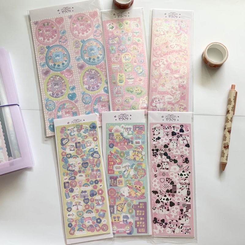 

sticker import quality photocard deco korean glitter near & dear confetti readystock B918 B919 B402