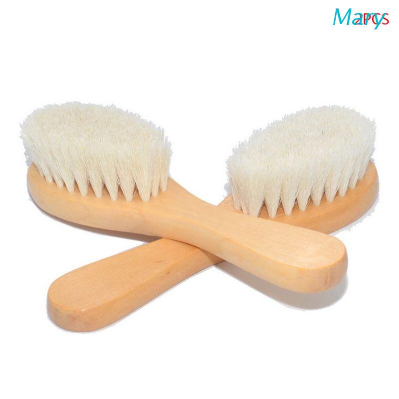 Mary 2pcs / set Sisir Wol Alami Untuk Pijat Kepala Bayi Newborn