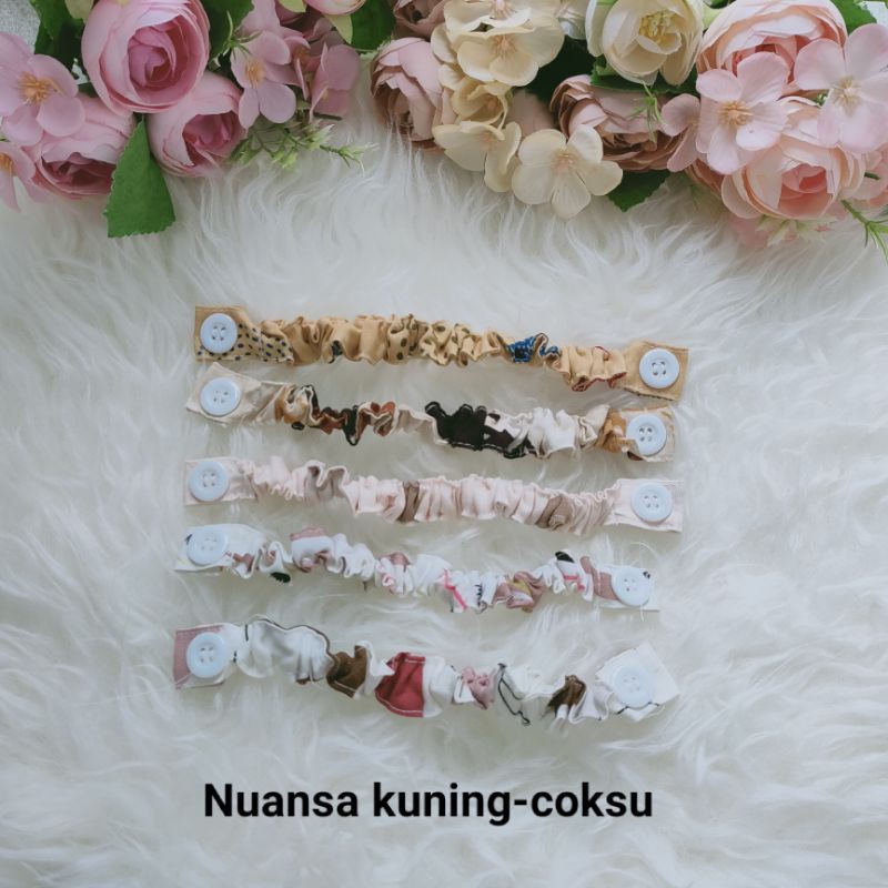 connector masker motif | penyambung masker kain | aksesoris masker | connector random