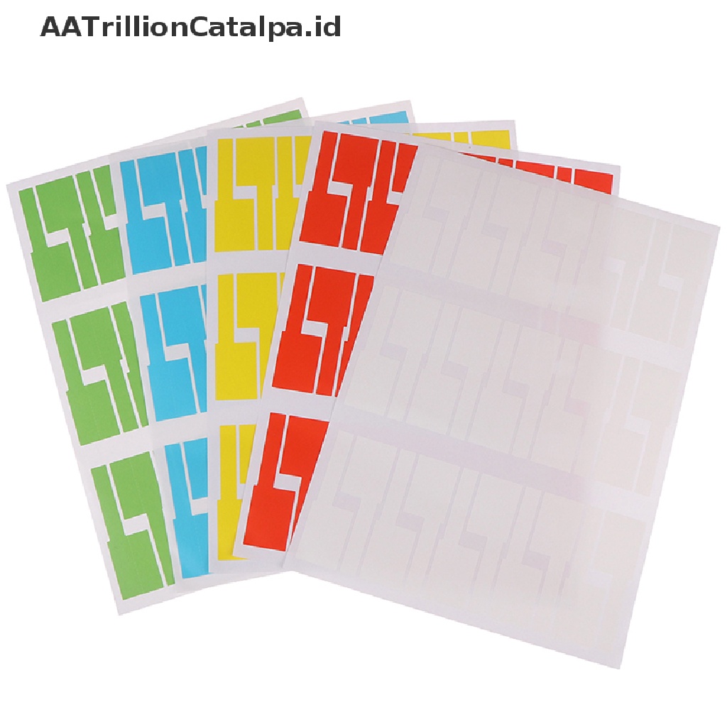 Aatrillioncatalpa 30pcs / Lembar Stiker Label Identifikasi Anti Air Aneka Warna