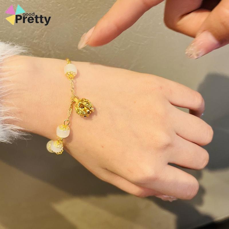 Niche desain pacar gaya country gold bell pendant gelang gelang hadiah khusus - PD
