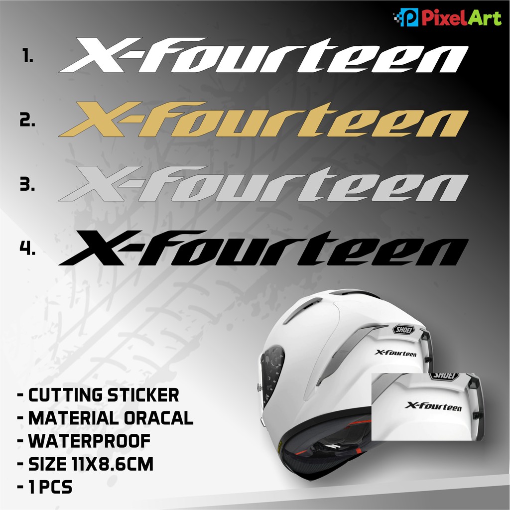 STICKER STIKER LOGO HELM SHOEI X14 X-FOURTEEN PREMIUM QUALITY