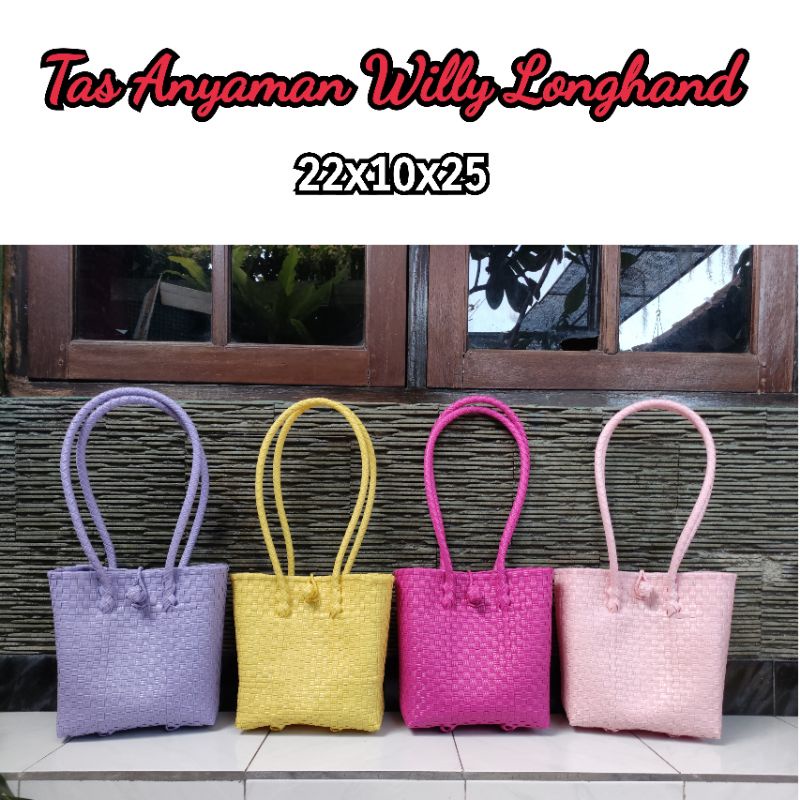 Tas Anyaman Plastik/ Tas Belanja/Tas Plastik/Tas Wanita/ Tas Murah/Tas Hampers/ Tas Jelly S Panjang