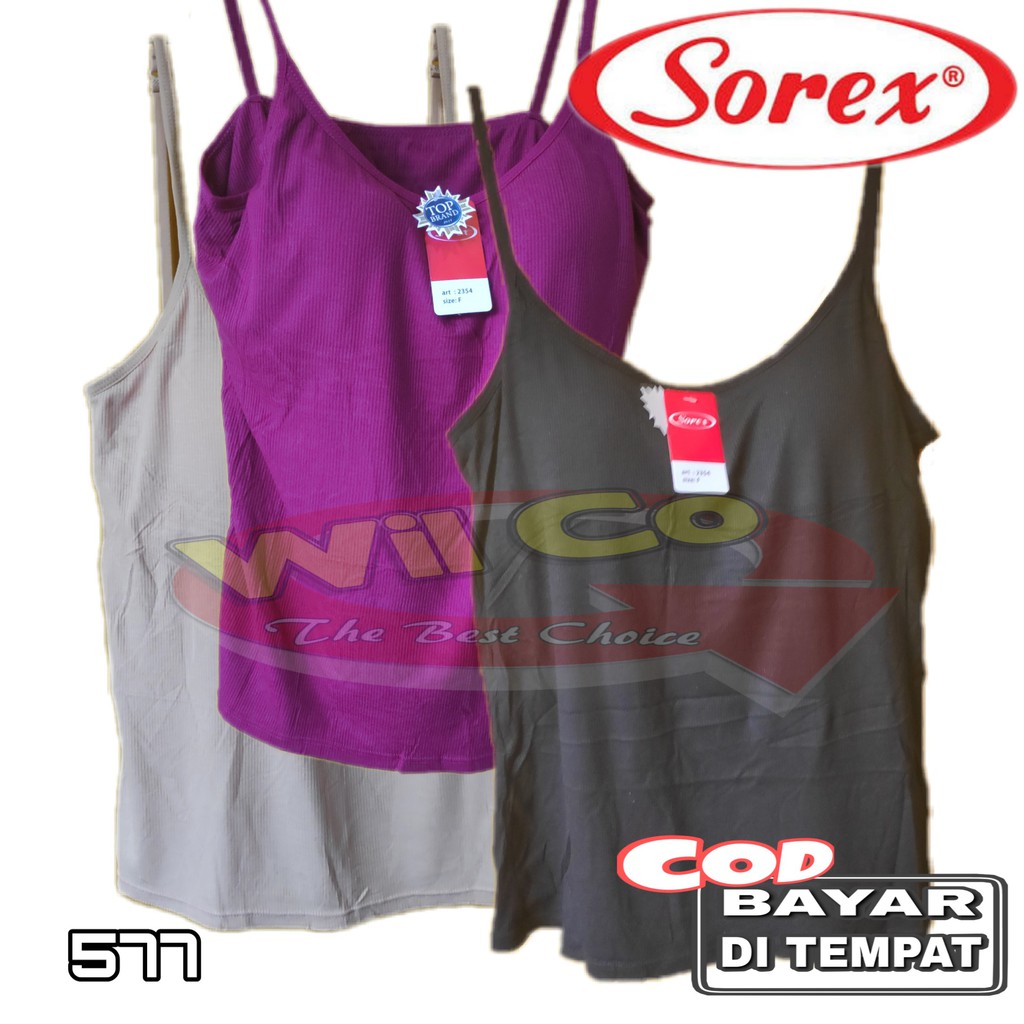 K577 -  TANKTOP/KAMISOL ATASAN PAKAIAN DALAM WANITA SOREX DOUBLE BRA FREE SIZE