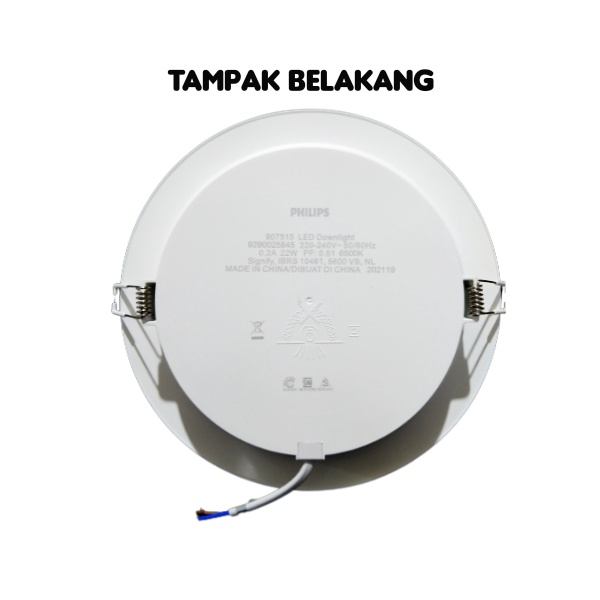 Lampu Led Downlight Philips 22 Watt Bulat 22w - Putih