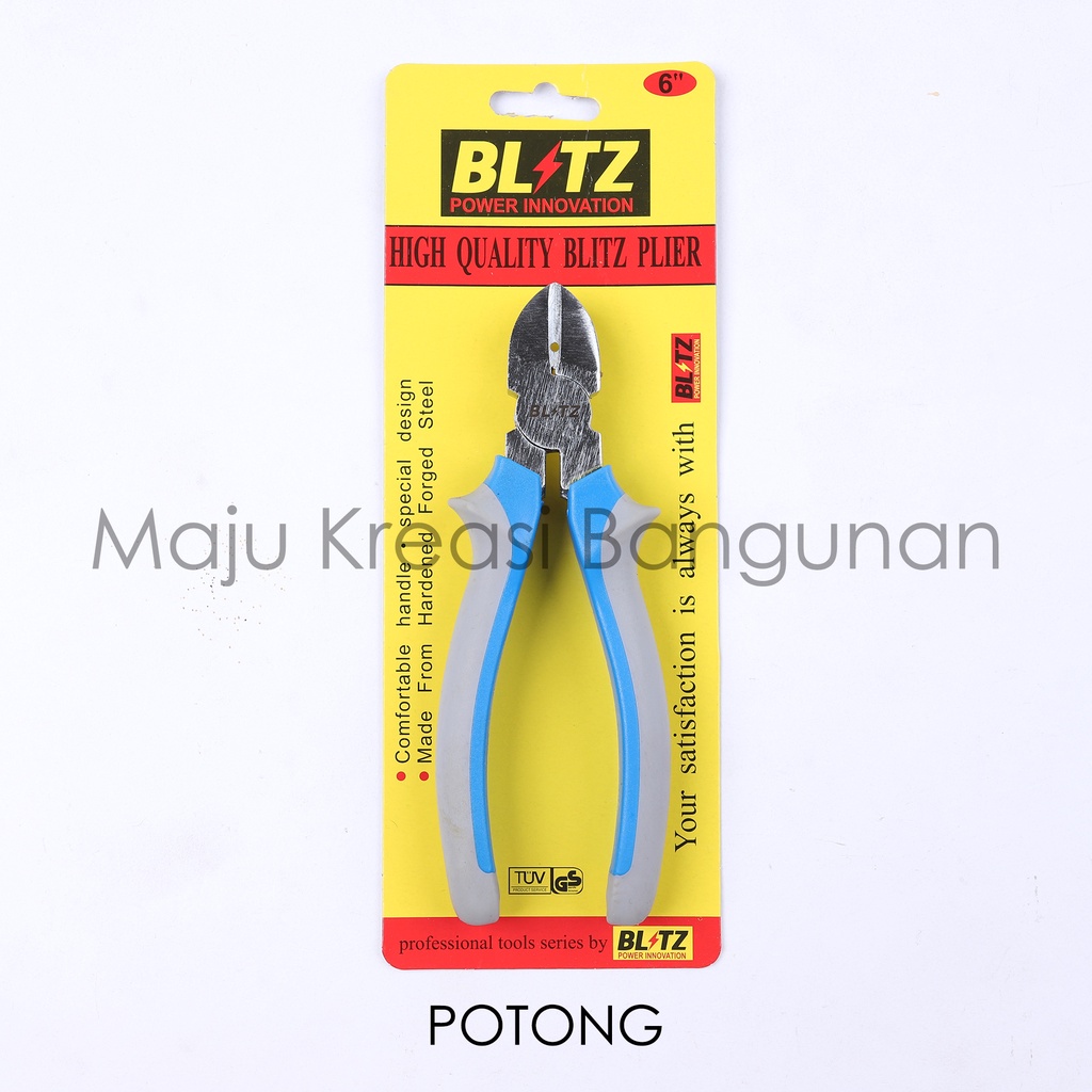 Tang Kombinasi Lancip Potong Gunting Buaya Kabel Cucut Jepit 6&quot; Inch Inci 6Inch 6Inci Blitz