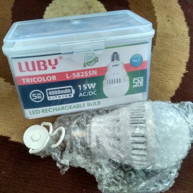 Lampu led emergency luby 15 watt