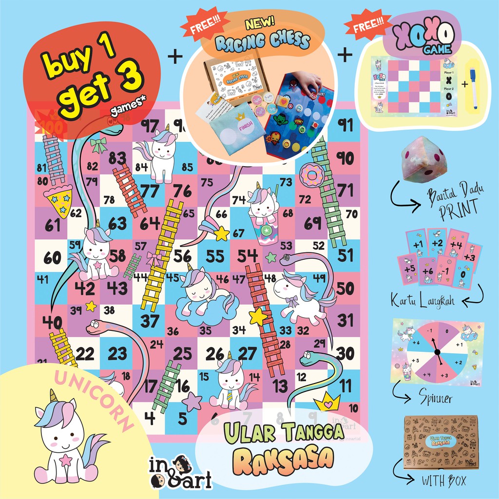 ULAR TANGGA RAKSASA JUMBO UNICORN