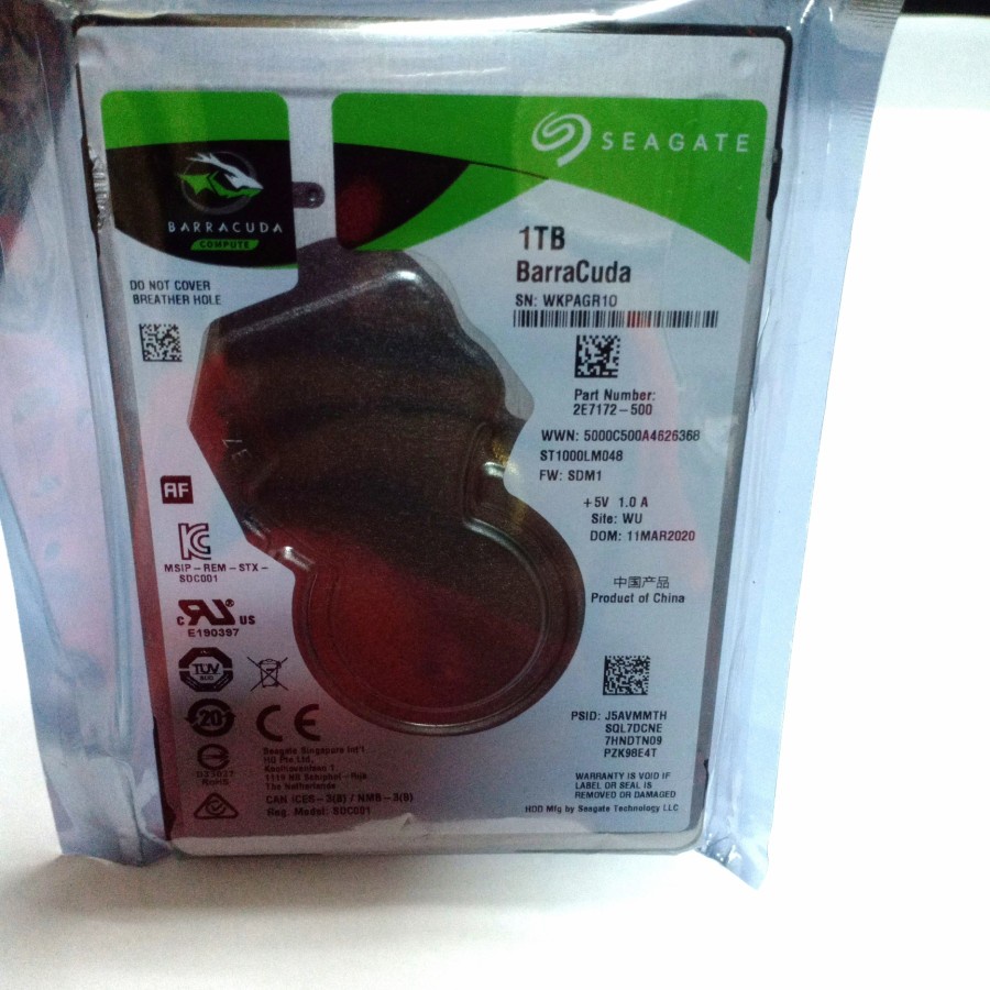 Hardisk Laptop Internal Seagate Barracuda 1TB 2,5"