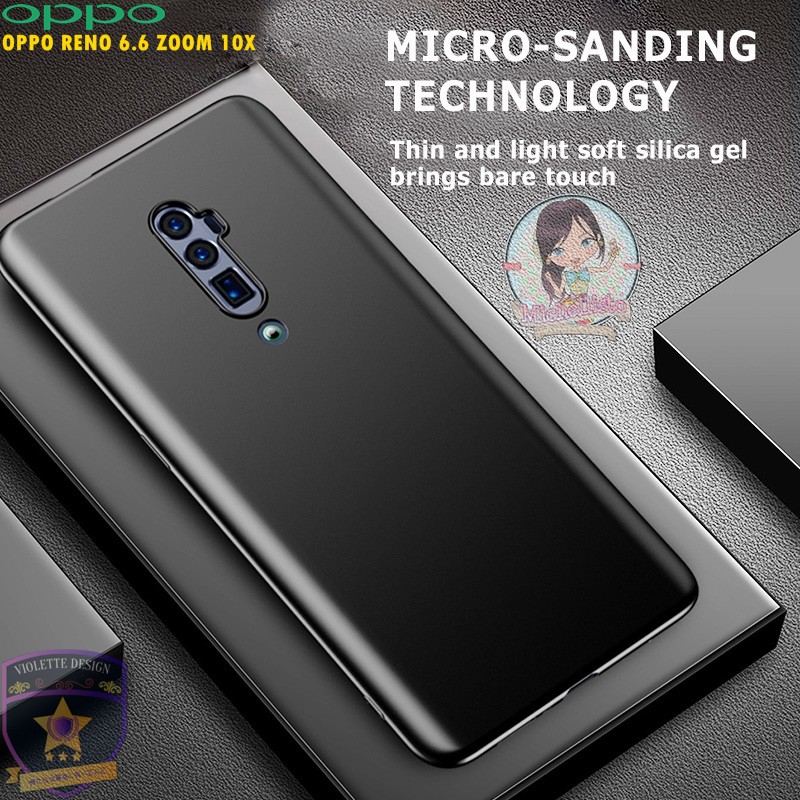 Case Oppo Reno 10X Zoom  Slim Matte Casing Premium Macaron List Violette Design