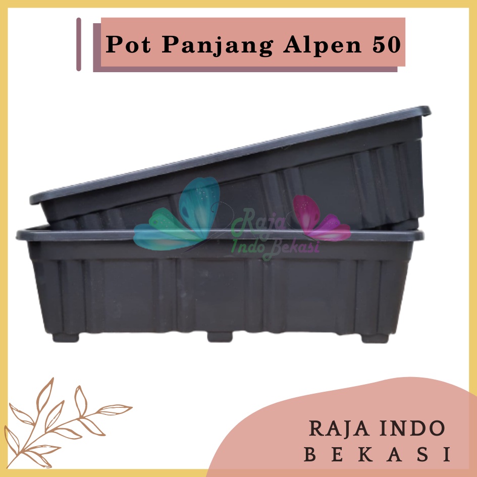 Pot Segi Panjang 50 Hitam Motif Kayu Roemah Pot Panjang Plastik 50cm Murah