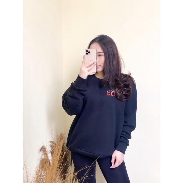 Sweater Oversize Crewneck Streetwear Sweatshirt Distro Pria dan Wanita