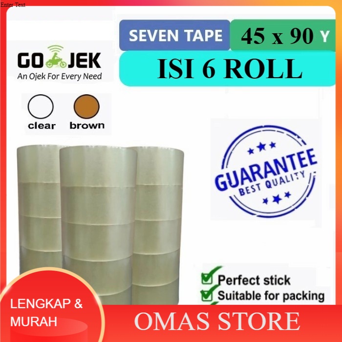 

6 roll Lakban Bening 45mmX90 Yard pack isi 6 (WIB) 45 mm 2 inch Coklat