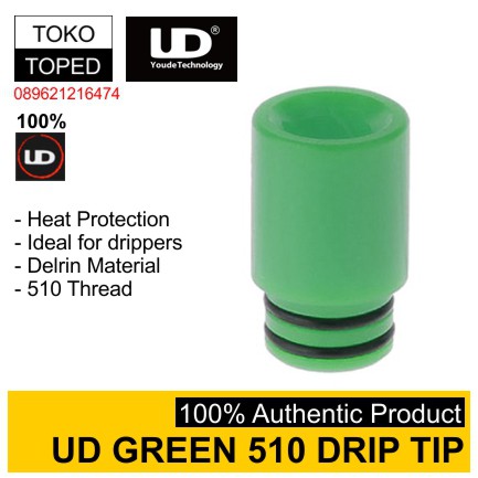 Authentic UD GREEN 510 Drip Tip | rda rta vaporizer | delrin driptip