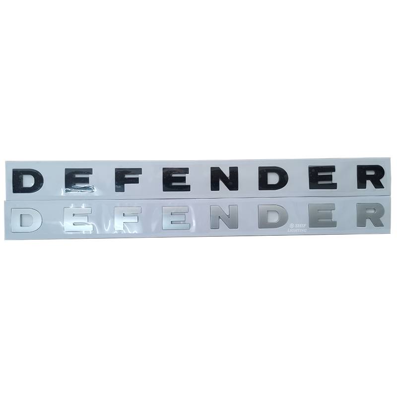 1 X ABS DEFENDER Letter Car Auto Trunk Hood Decorative Emblem Sticker Decal Badge Replacement For Land Rover Defender