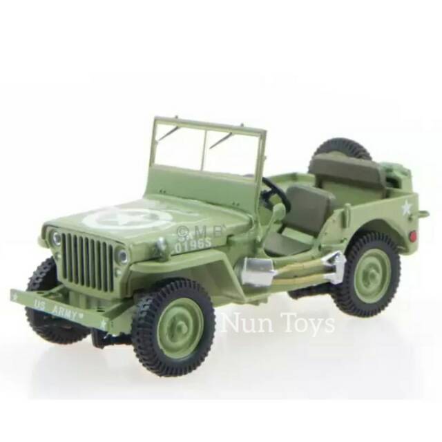Miniatur Diecast Mobil Jeep Willys U S Army