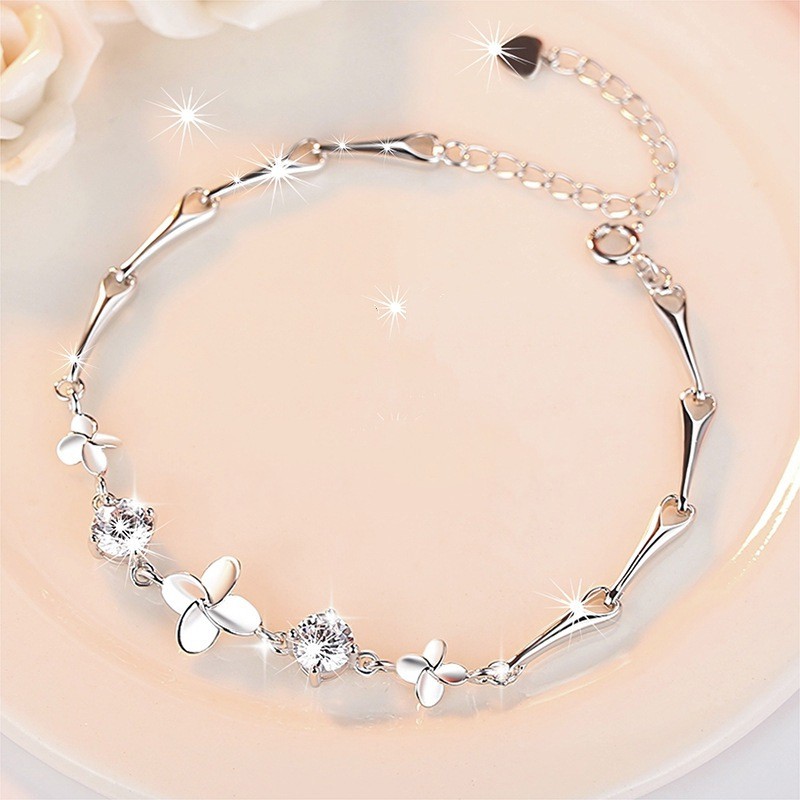 Gelang Perak Asli / Bracelet S925 / Sterling Silver /Wanita Korea Unik bracelet / Charm Gelang pria & Wanita / Gelang Couple / Gelang TitaniumA6-N