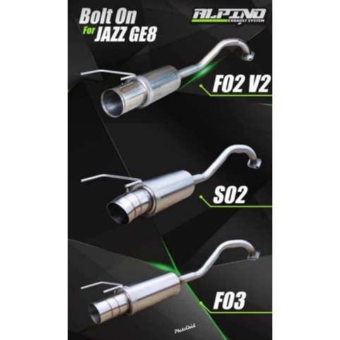 Alpino exhaust bolt on jazz ge8