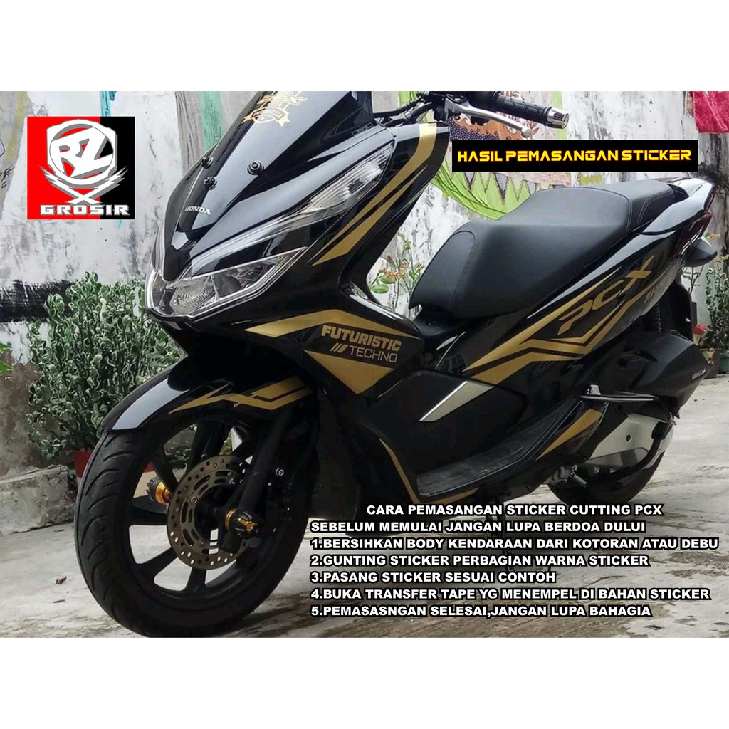 Striping sticker cutting gold pcx 150 2018-2020