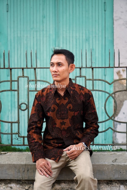 Sidamuliya Batik Kemeja Pria Regular Fit Premium Abistaya Lengan Panjang