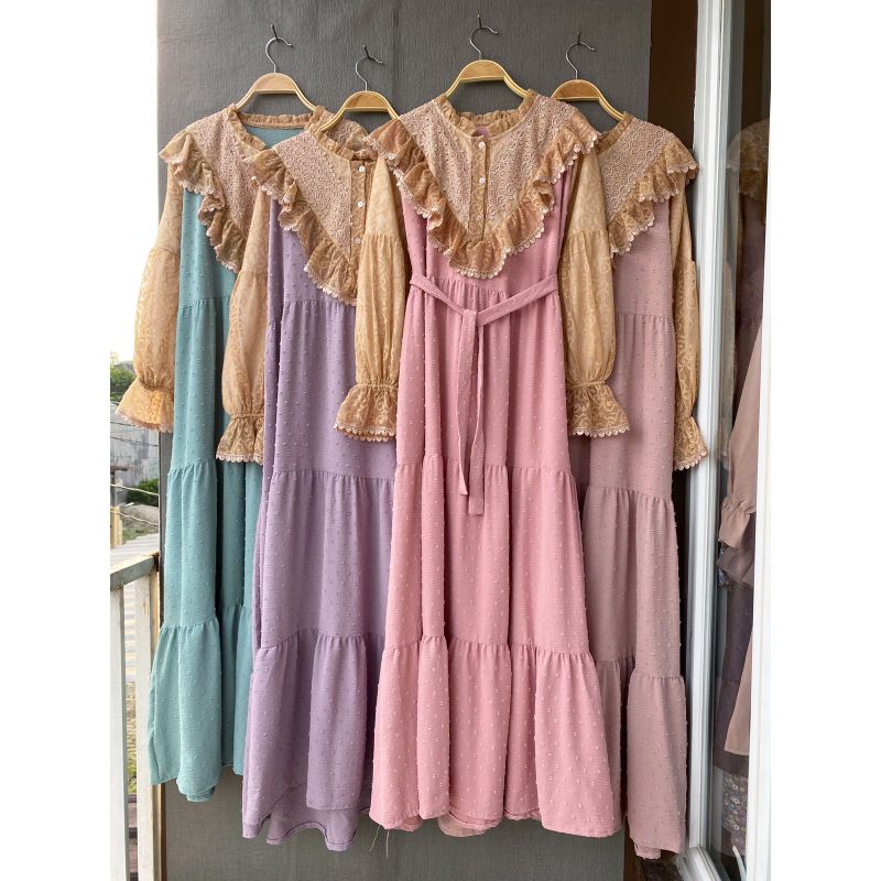 Pricilla Maxi, dress Rubiah import, gamis Rubi meijie, meijiwang, gamis busui friendly, nursingwear,
