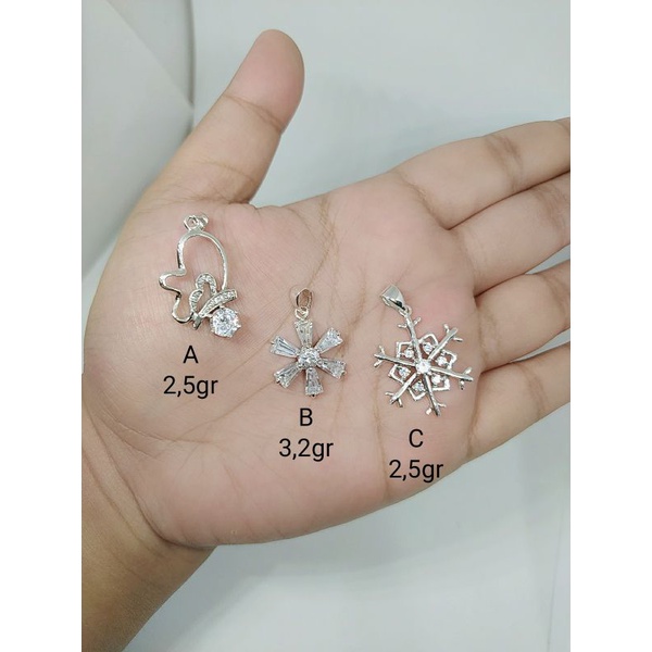 LIONTIN PERAK ASLI 925 LAPIS EMAS/LIONTIN CAMPUR MATA PUTIH COR/LIONTIN ASLI SILVER/PERHIASAN FASHION