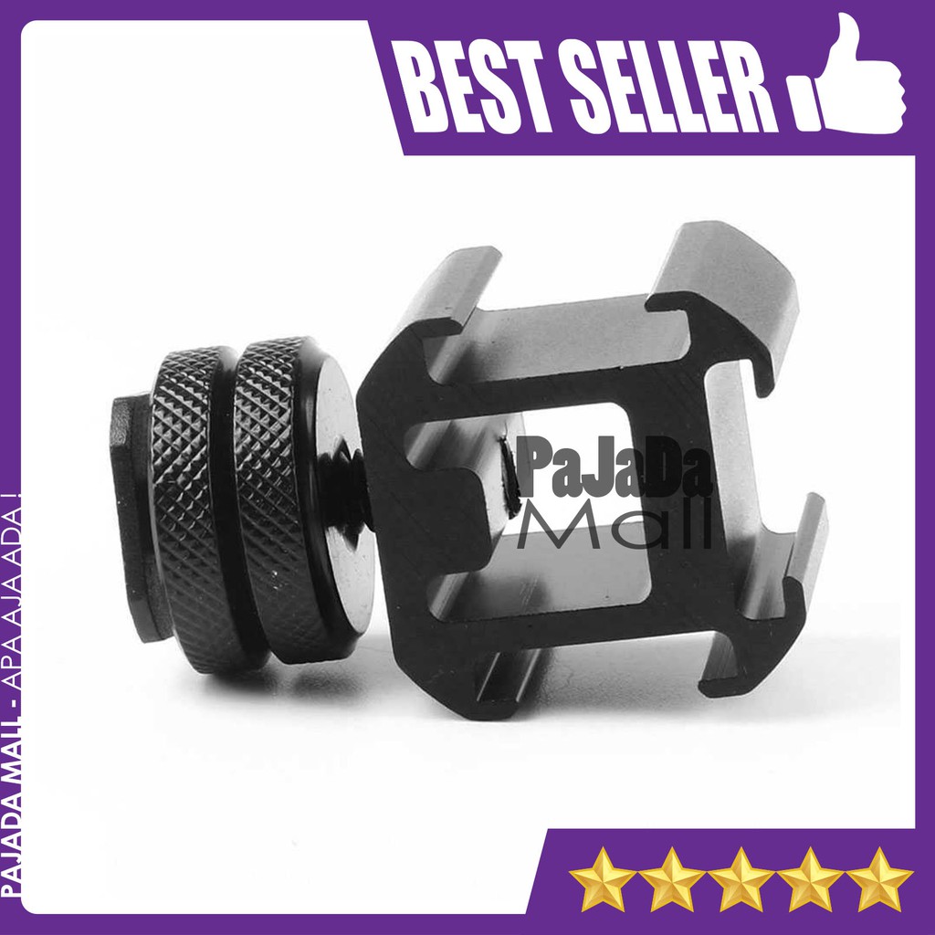 Lvoertuig Camera Mount Hot Shoe Three Head Extend Port - LV39