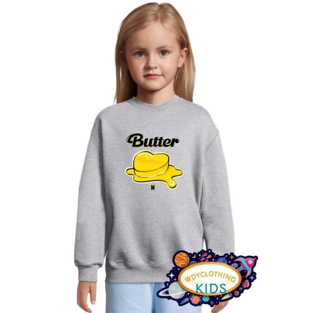 SWEATER HOODIE ANAK BUTTER BTS - WDYCLOTHING