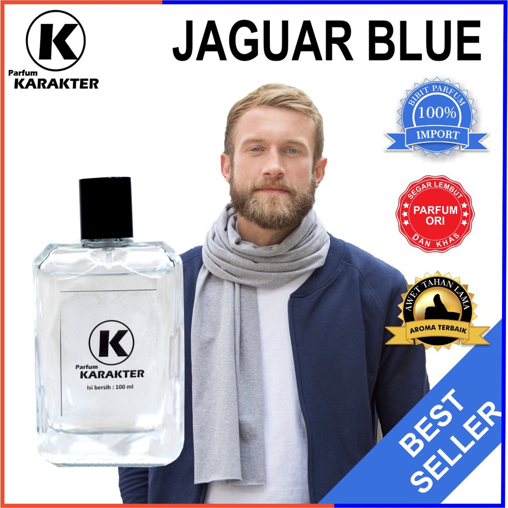 Bisa Cod | Parfum Cowok Jaguar Blue | Bibit Parfum Import Wangi &amp; Tahan Lama | Kemasan 100ml