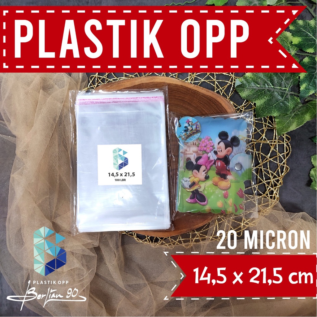

PLLASTIK OPP 14,5 X 21,5 CM 20 MIC (ISI 100 LBR)