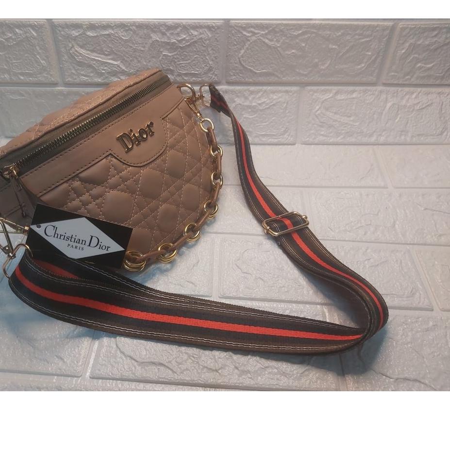 Waist Bag Wanita GG Model Terbaru Tas Pinggang Wanita Bordir Tas selempang wanita rantai depan