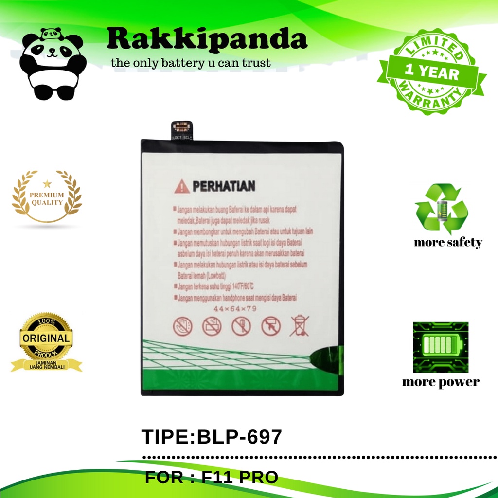 (R/K)- RakkiPanda - BLP697 BLP 697 F11 Pro Batre Batrai Baterai