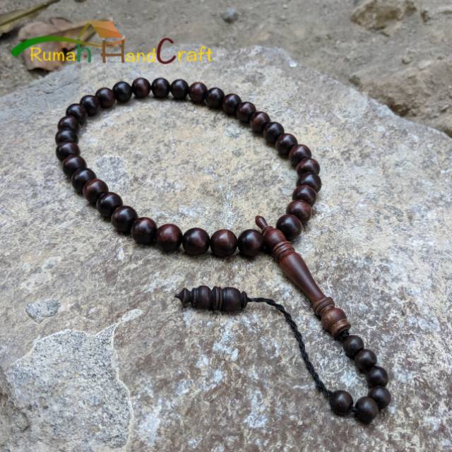 Tasbih kayu bertuah stigi wulung karimunjawa 12mm isi 33 butir