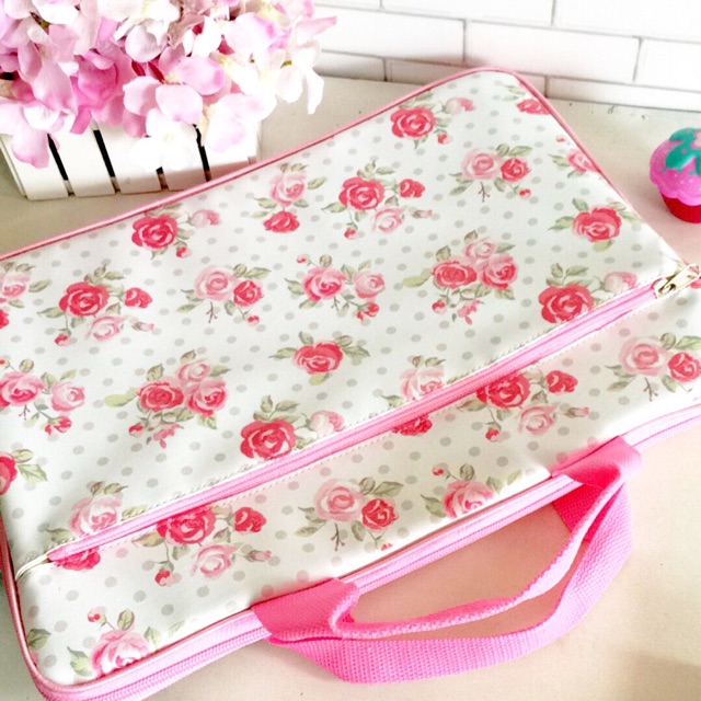 Tas Laptop Shabby Chic pink custom