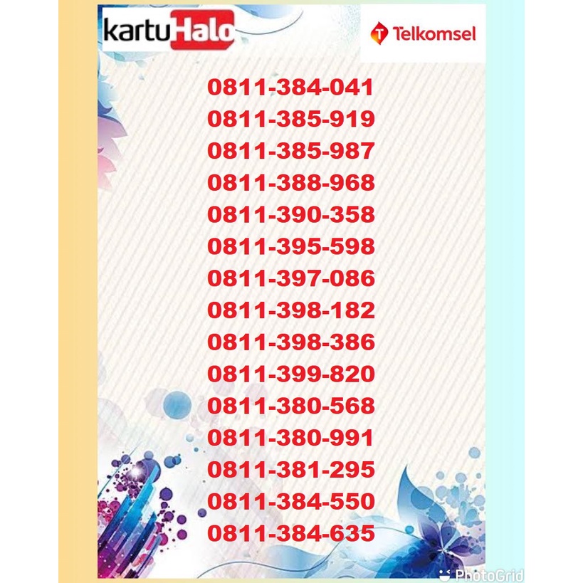 KARTU HALO NOMOR CANTIK 10 DIGIT