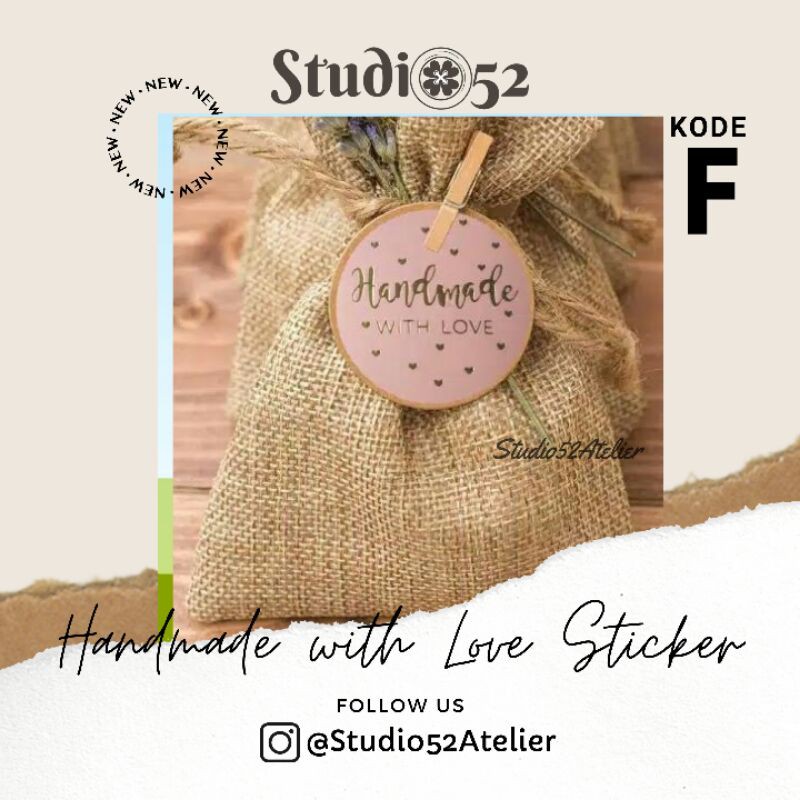 

Sticker Handmade with Love Stiker Gold Stiker Baking Sticker Handmade