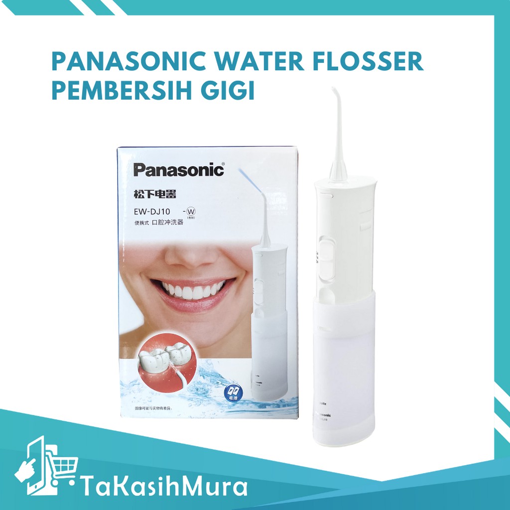 Panasonic DJ10-W Cordless Portable Irrigator Dental Water Flosser Pembersih Gigi Pembersih Sela Gigi