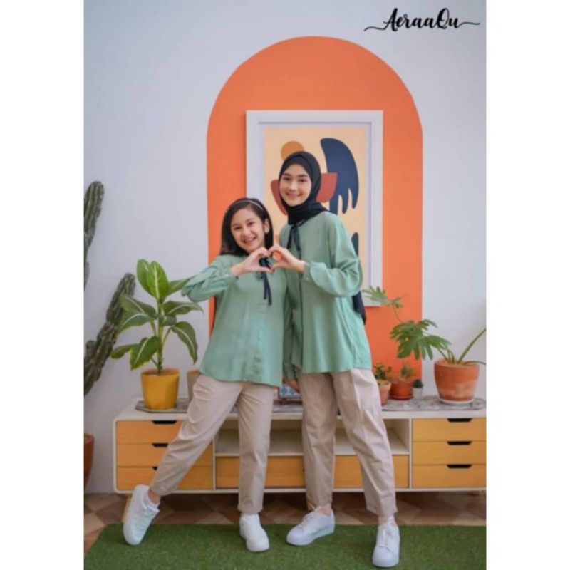 Afsheenastore Set Ruffled Sleeve Suit pants / Setelan Teen 10-16T