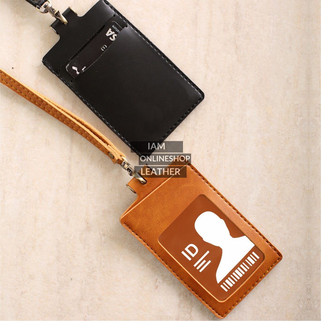 Id Card Holder Name Tag Holder Souvenir Temboro Unisex (Grafir/Custom Logo Min 50 Pcs)