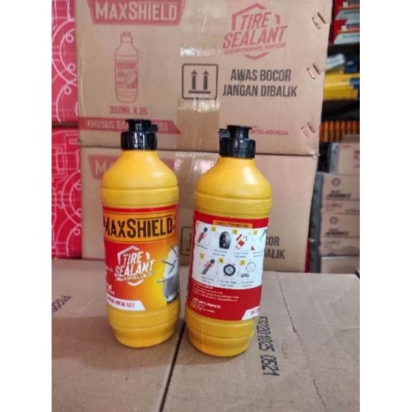 CAIRAN ANTI BOCOR BAN TUBLES MERK MAXSHIELD 350 ML , UNTUK SEMUA BAN TUBLES 100% ORIGINAL