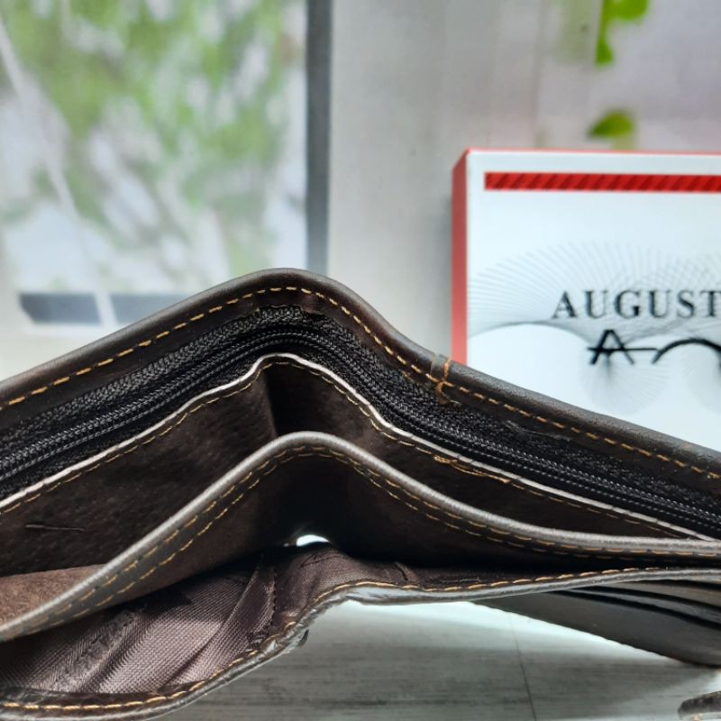 Dompet Kulit Augustine Variasi Kancing. Dompet pria kulit asli. Dompet full kulit