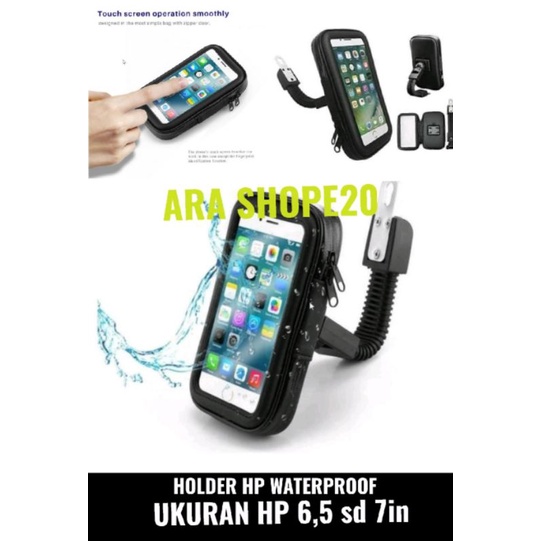 Holder Hp waterproof 6,5 sd 7in, Holder hp motor vario 150/125 Beat mio nmax adv pcx scoopy genio
