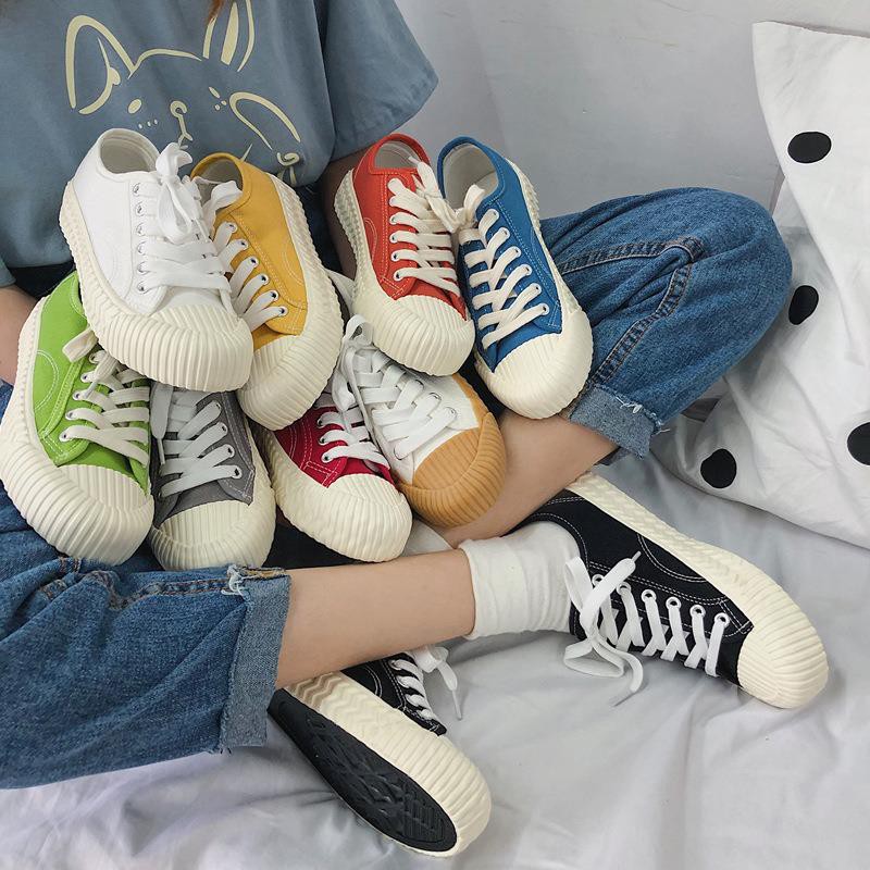 Swopply SHS022 Sepatu Sneakers Warna Bertali Kasual Wanita Ulzzang Korea Style Woman Casual Fashion Shoes