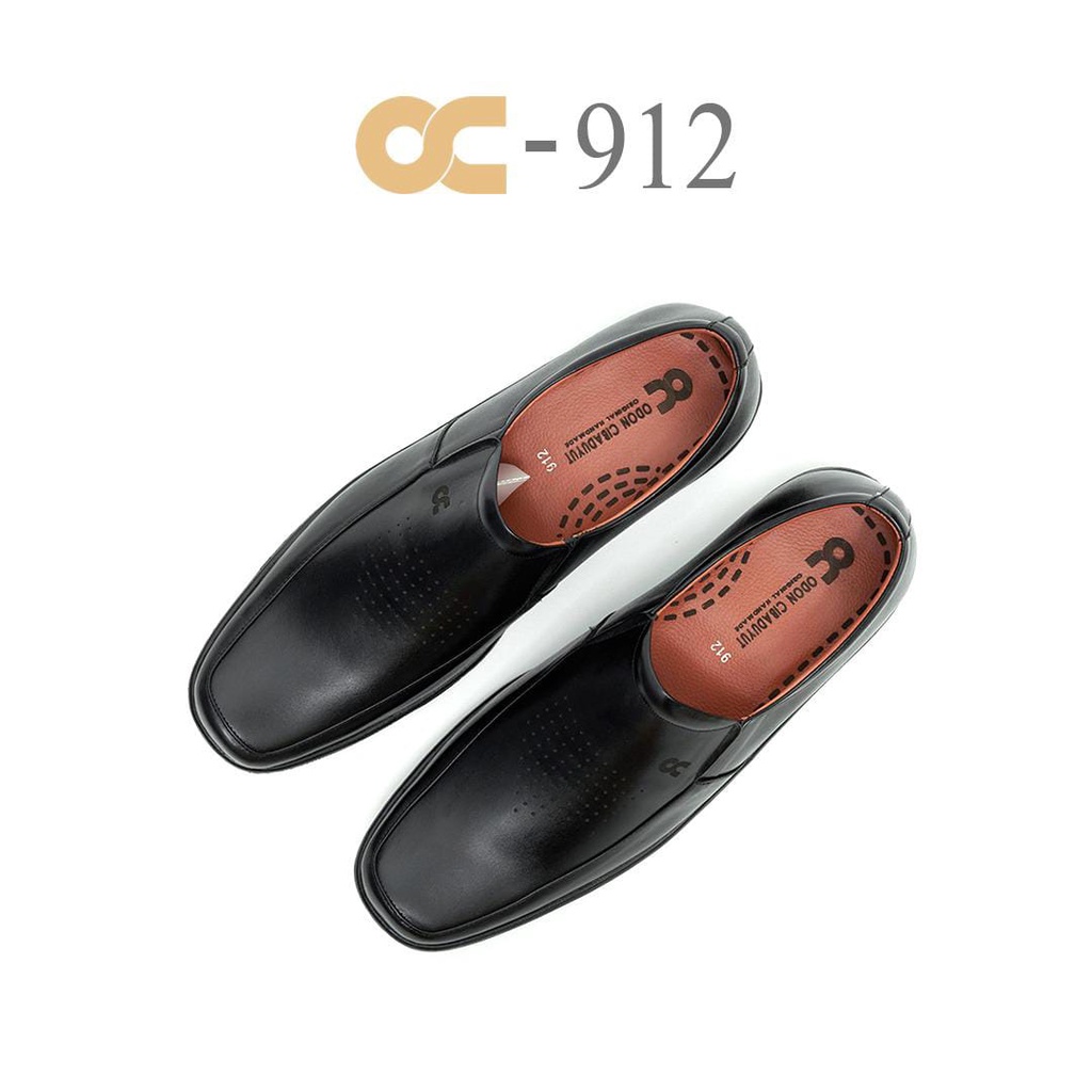 OC-912 ASLI KULIT SAPI 100% SEPATU CASUAL PRIA DEWASA HITAM FORMAL