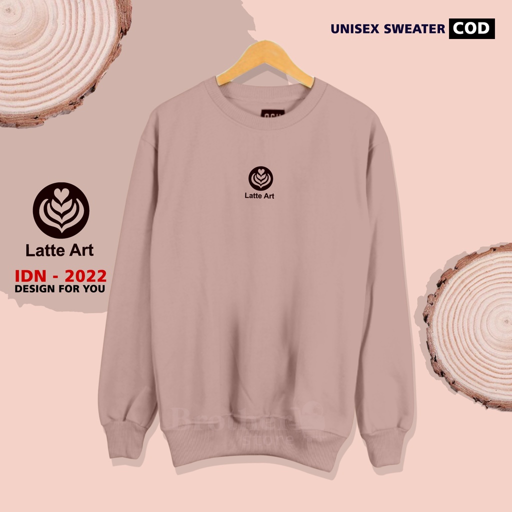 sweater crewneck sweatshirt - Latte Art - ( PROMO COD )