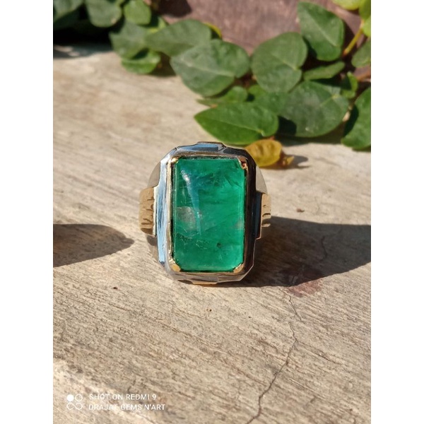Batu Cincin Permata Jamrud Zamrud Columbia +memo