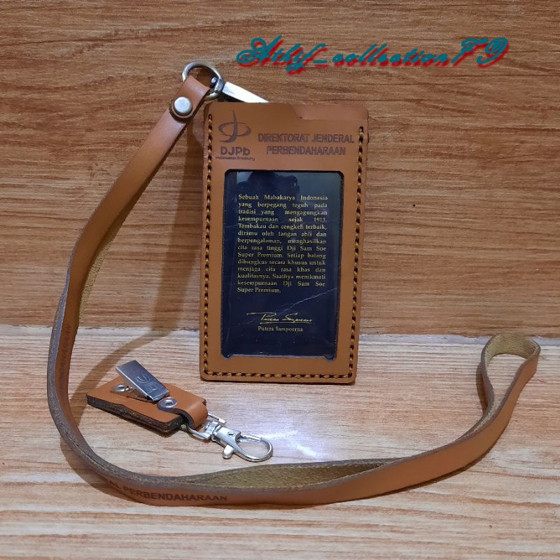 

Tempat Id Card Kulit Asli DJPB Gantungan ID Card DJPB Kalung Kulit Asli